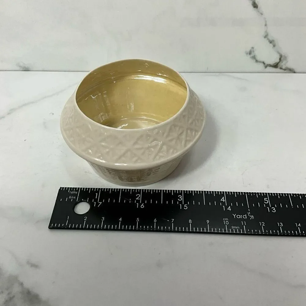 VINTAGE BELLEEK Porcelain Sugar Bowls Shamrock and Basketweave